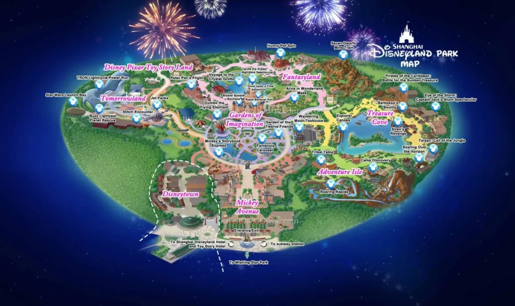 Shanghai Disney Resort Map and Brochure 2025
