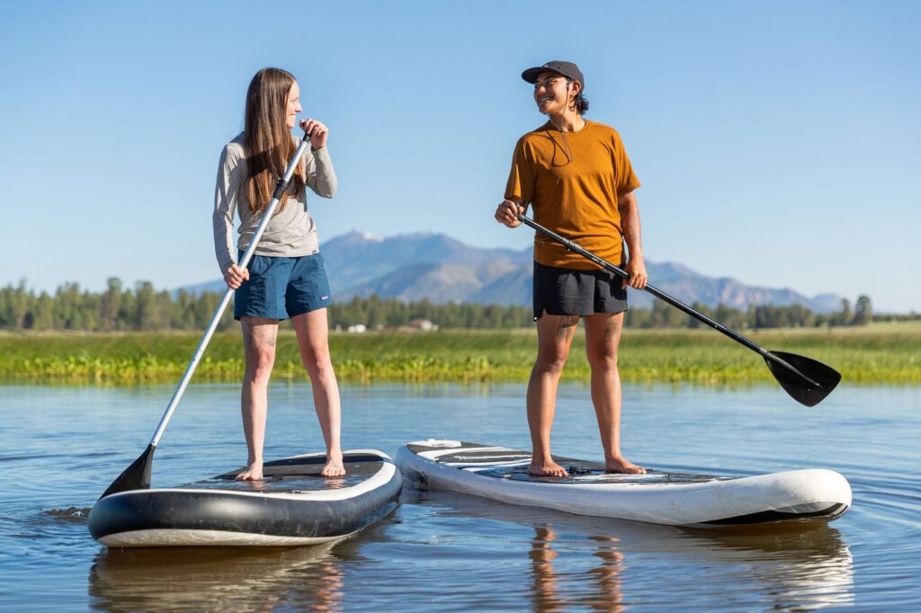 Surfing on a lake in Flagstaff
