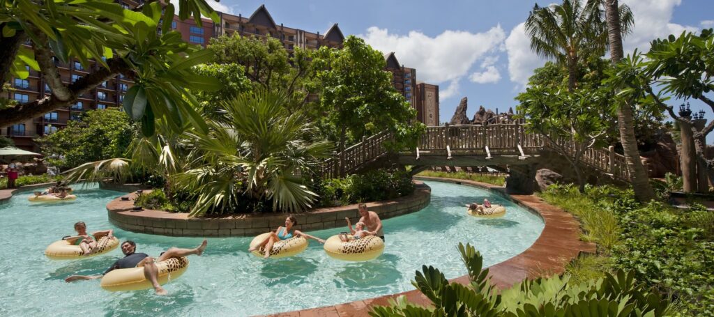 The lazy river at Disney Aulani, located in Hawaii