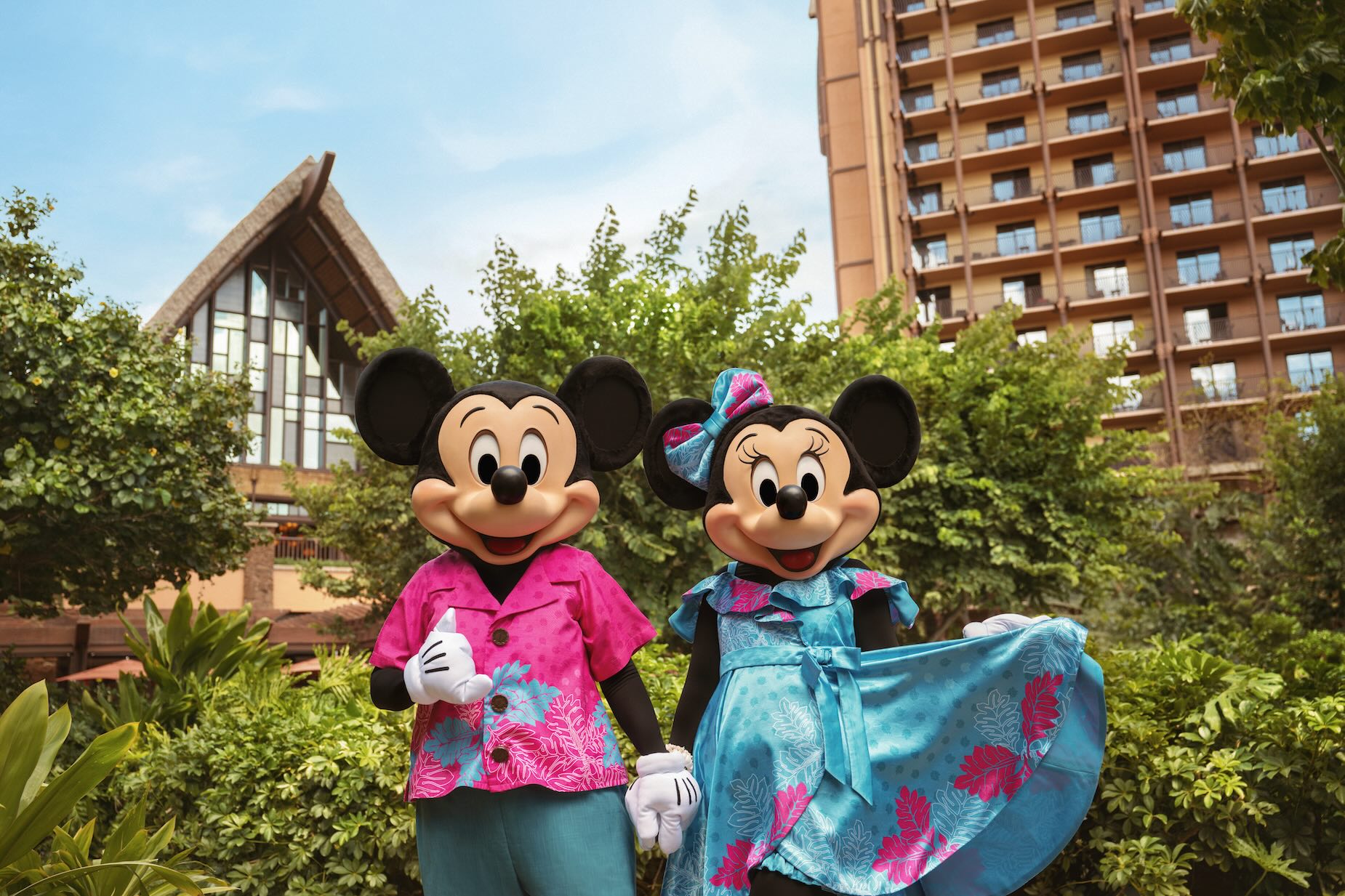 Mickey and Minnie at Disney Aulani Resort and Spa in Hawaii