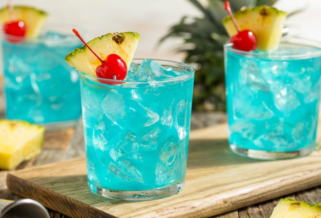 Drinking on the beach in Hawaii