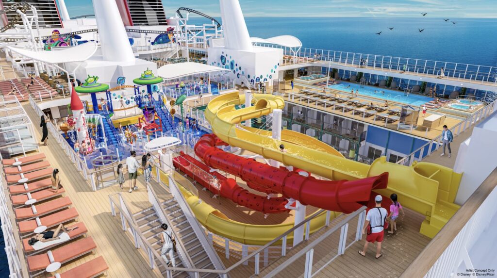 Disney Adventure Pixar Pool during a cruise vacation