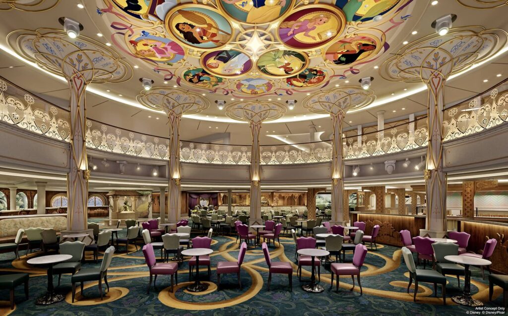 Town Square in Disney Cruise Line's newest cruise ship