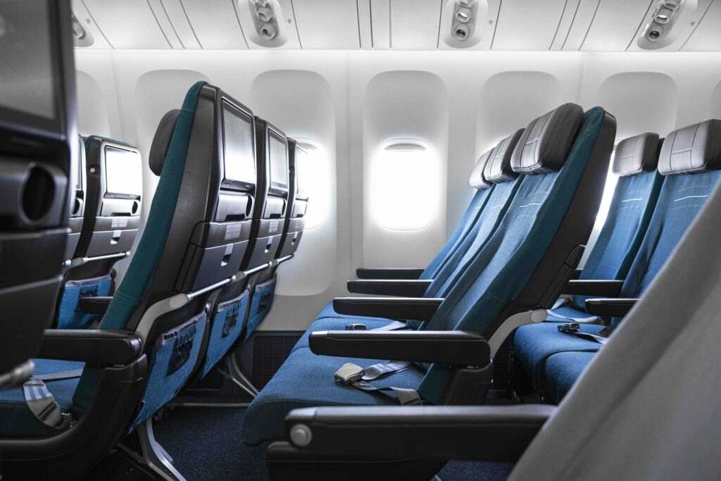 Cathay Pacific Economy stoelen