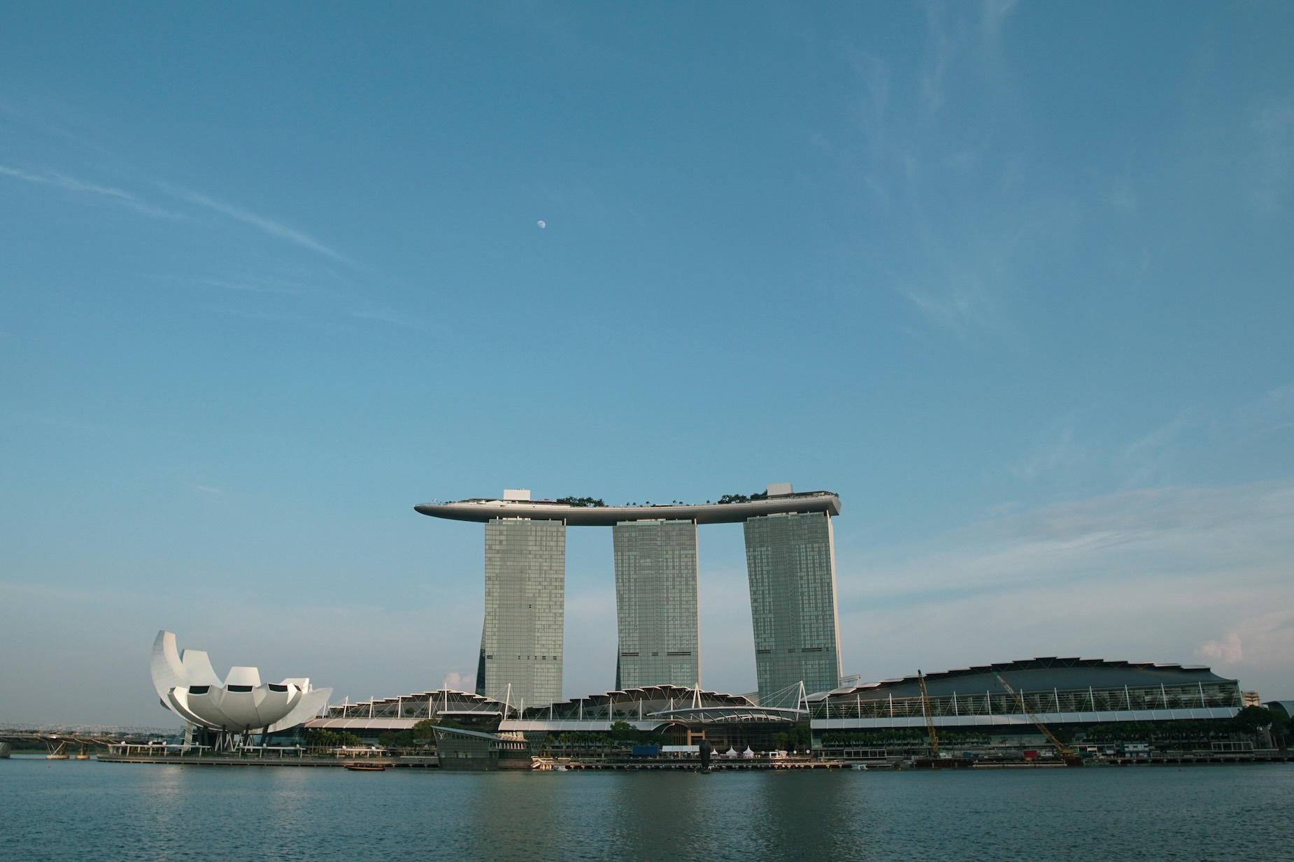 Marina Bay Sands building in front of observation deck