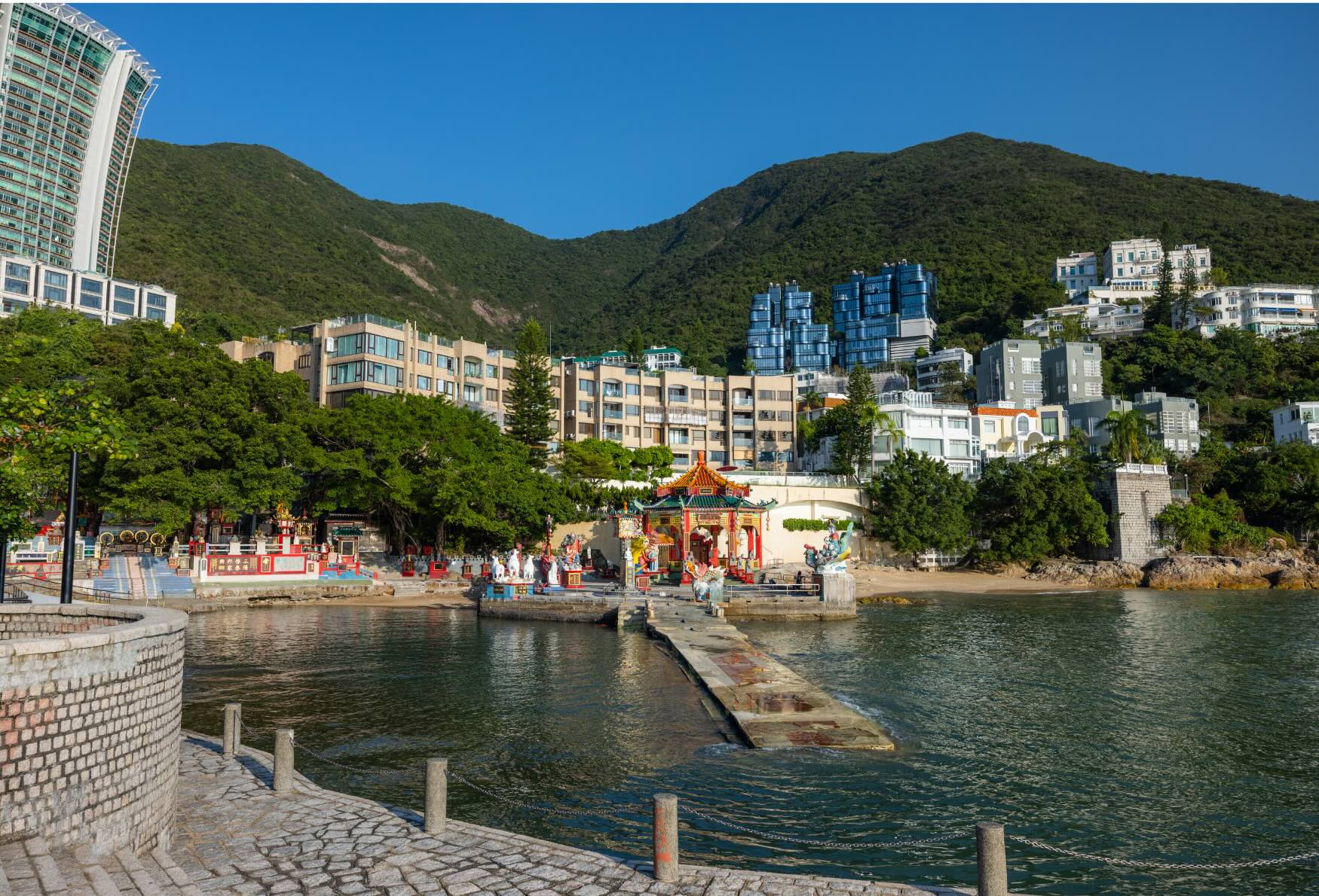 Repulse Bay With the TIn Hau Temple nearby in Hong Kong