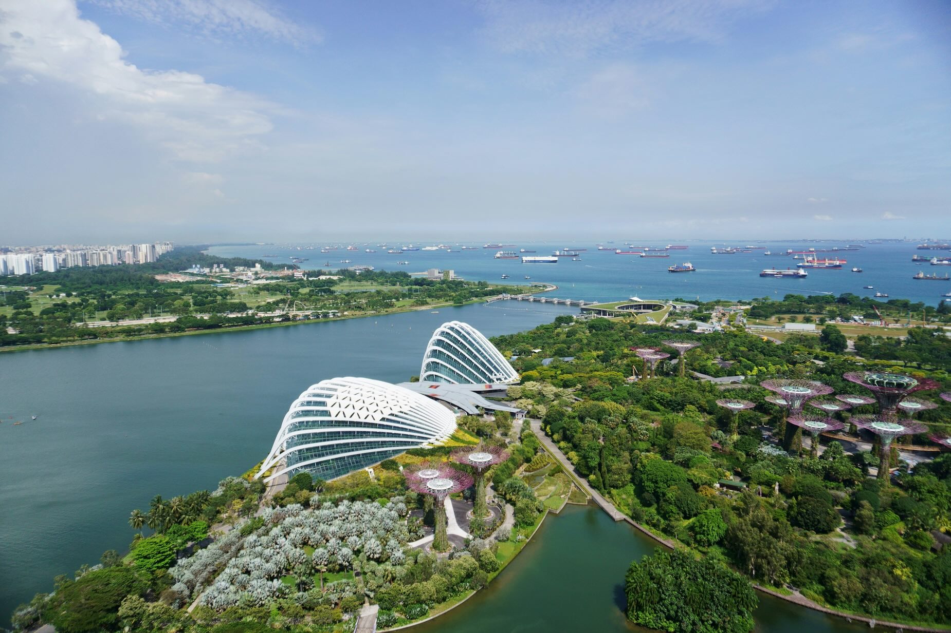 Singapore Garden Bay top view while traveling through Asia