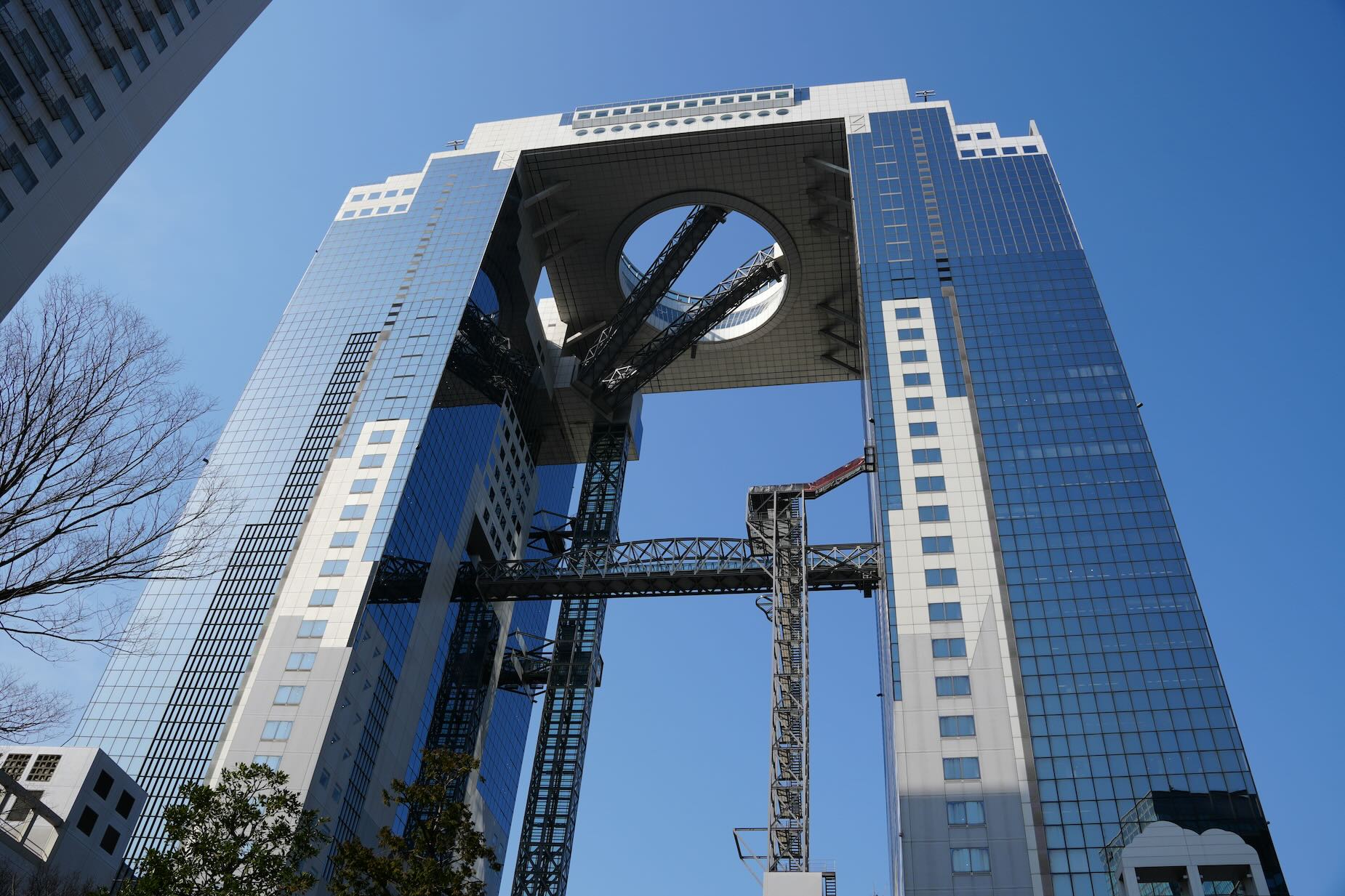 Umeda Sky Building front view in Osaka