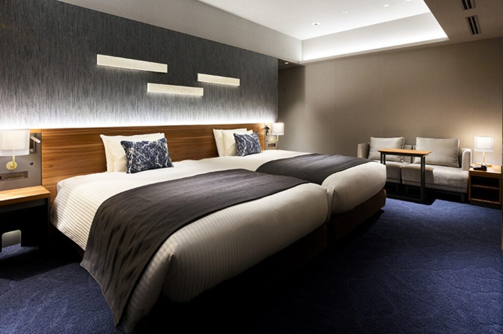 Twin Bedroom Mitsui Garden during a tour of Japan