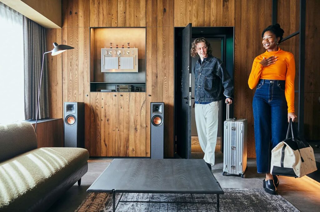 A room with music system at a hotel in Kyoto