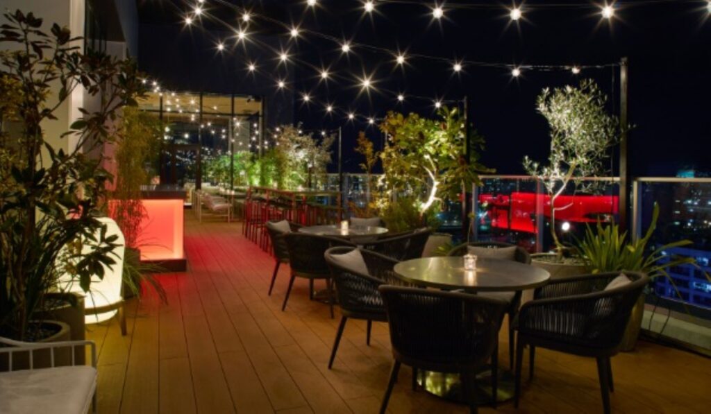 KEI rooftop terrace at Hotel Hiroshima The Knot