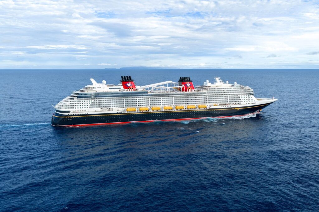 Disney Cruise Line Destiny exterioir at sea