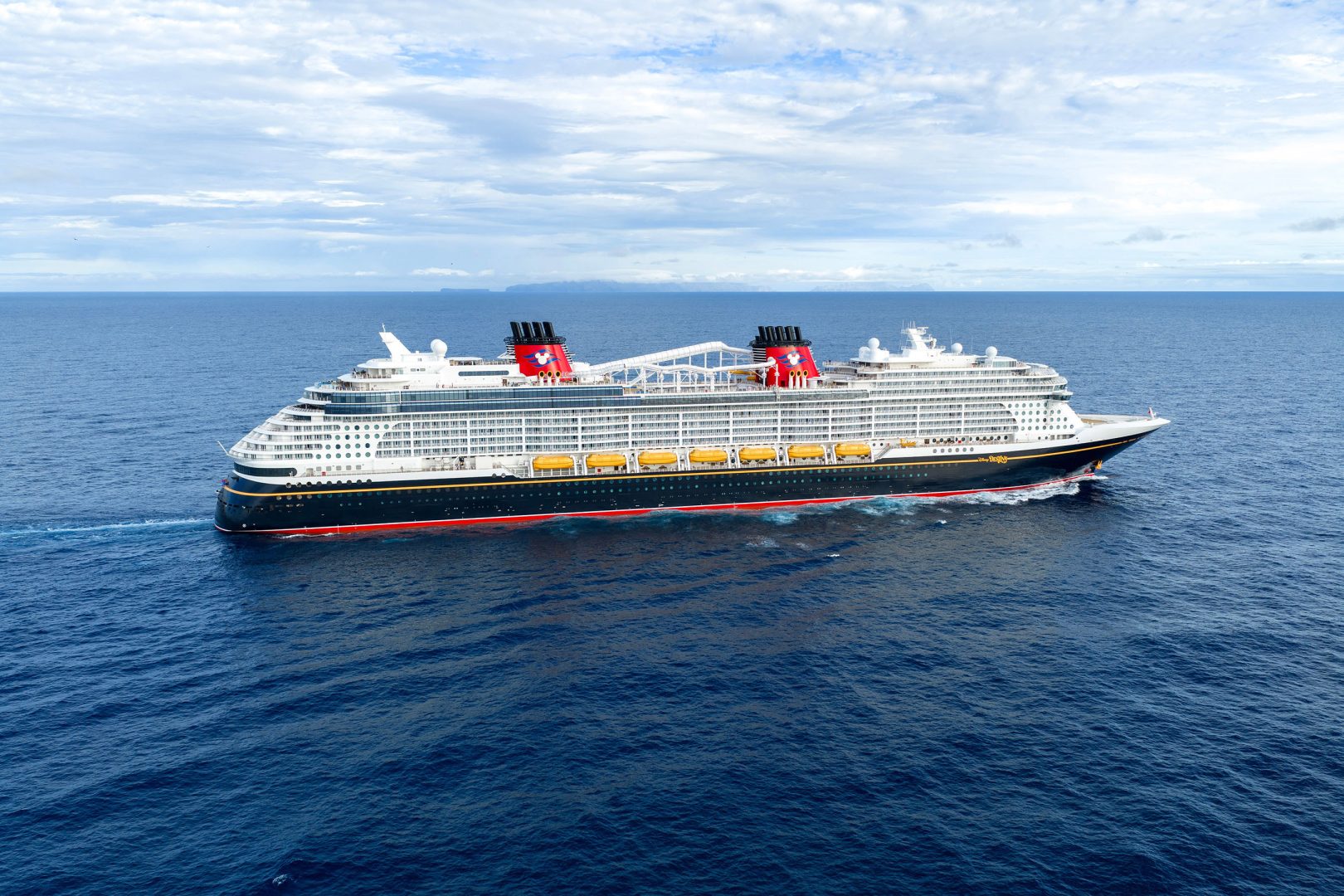 Disney Cruise Line Destiny exterioir at sea