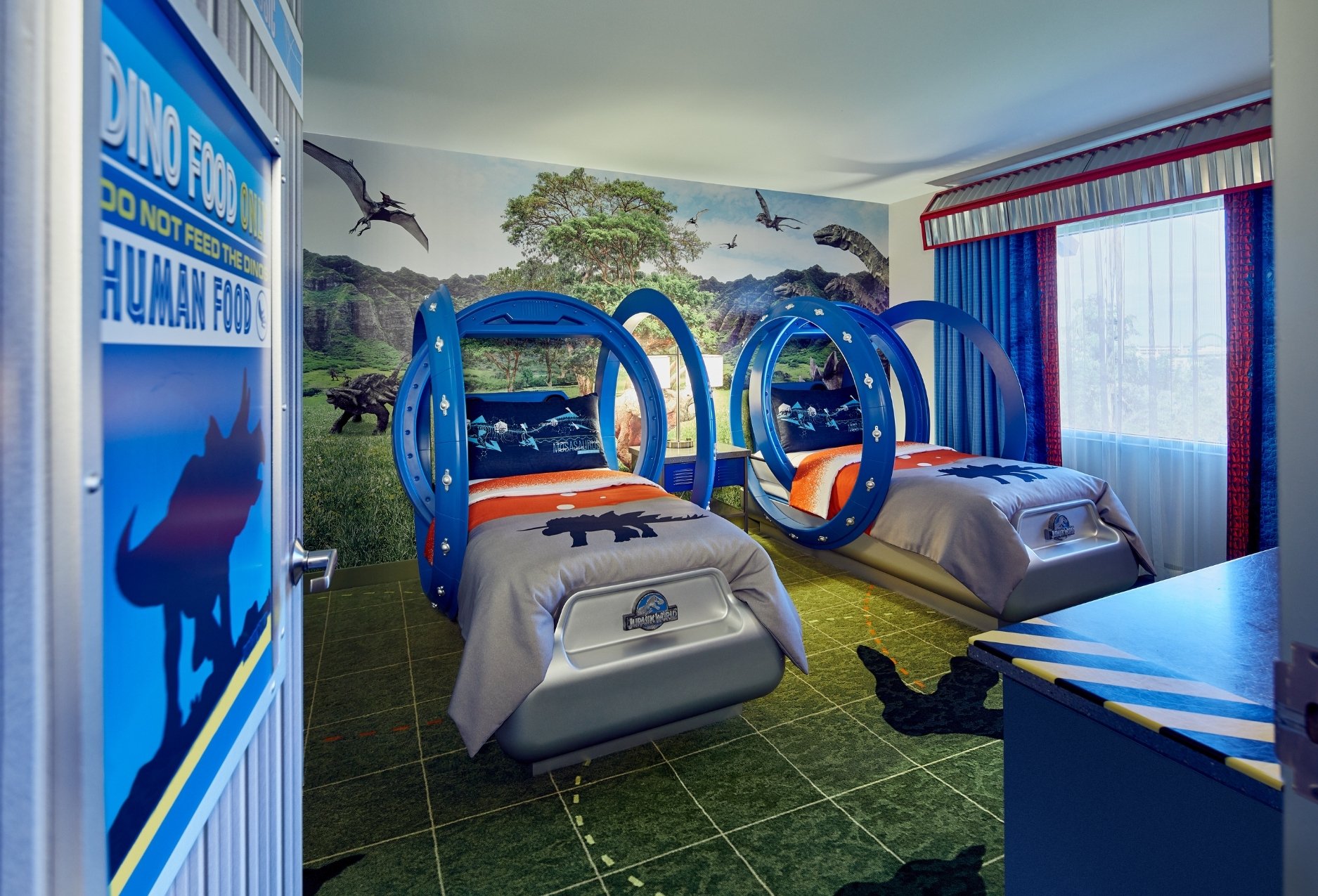 Jurassic World children's room at Loew Royal Pacific Resort