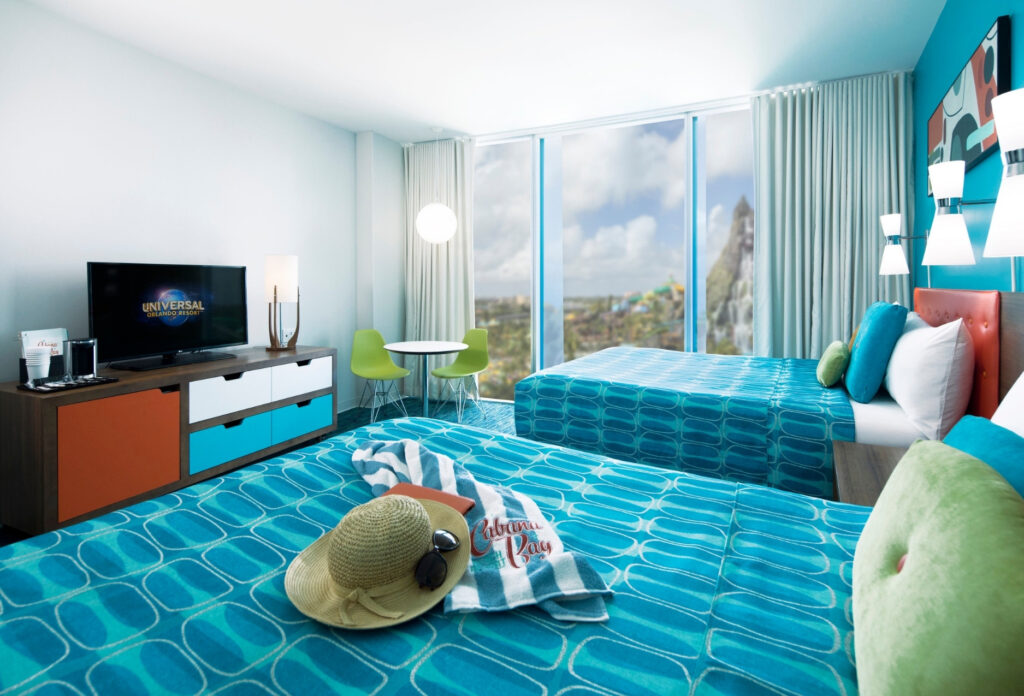 Universal Cabana Bay Beach Hotel Slaapkamer met uitzicht Volcano Bay