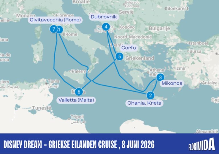 Route Disney Dream Greek Islands