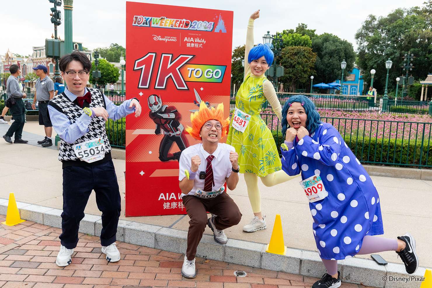 Pixar outfits from Inside Out during the Disney Run at Hong Kong Disneyland