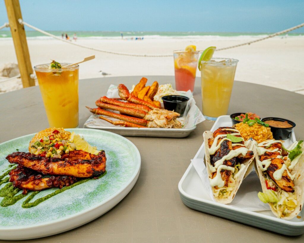 Florida strand eten en cocktails op vakantie in Bradenton