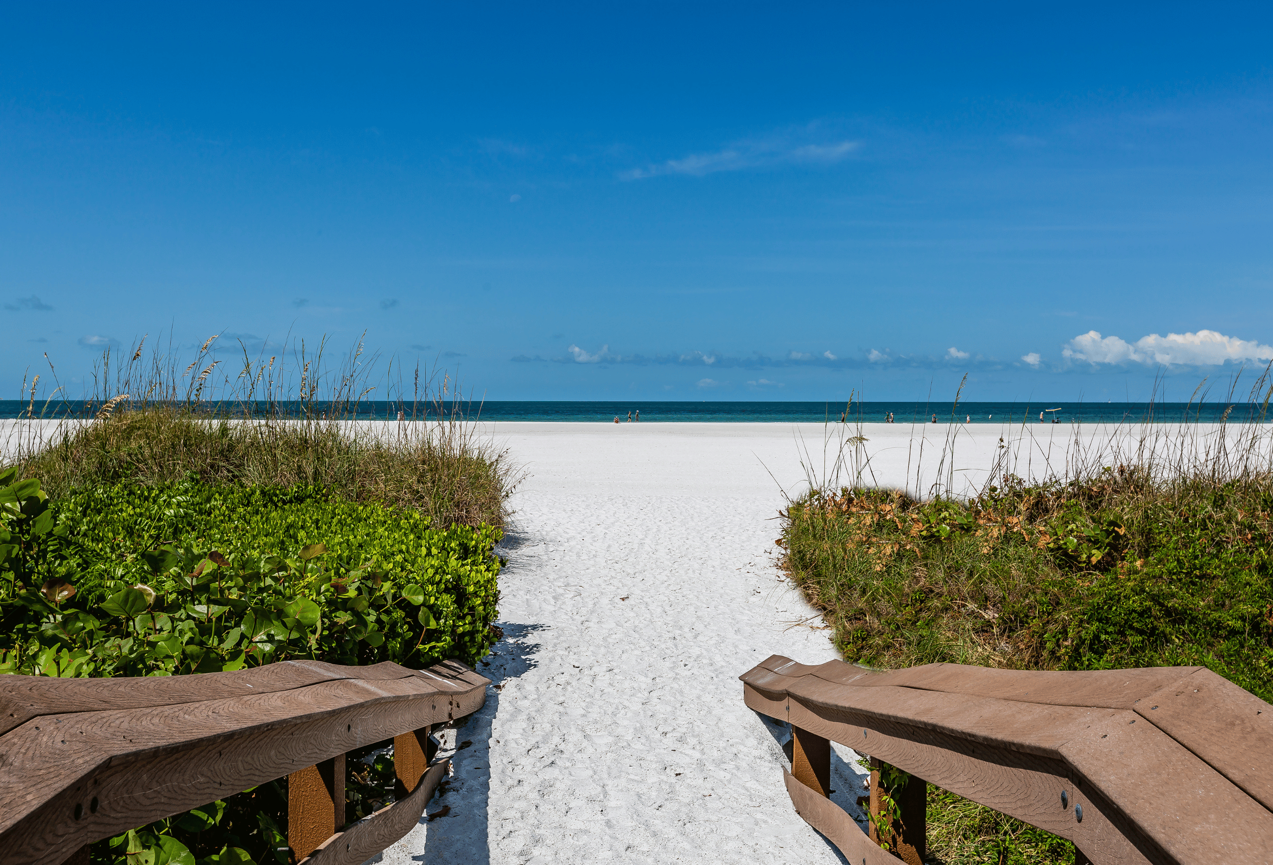 De weg naar het strand van Marco Island