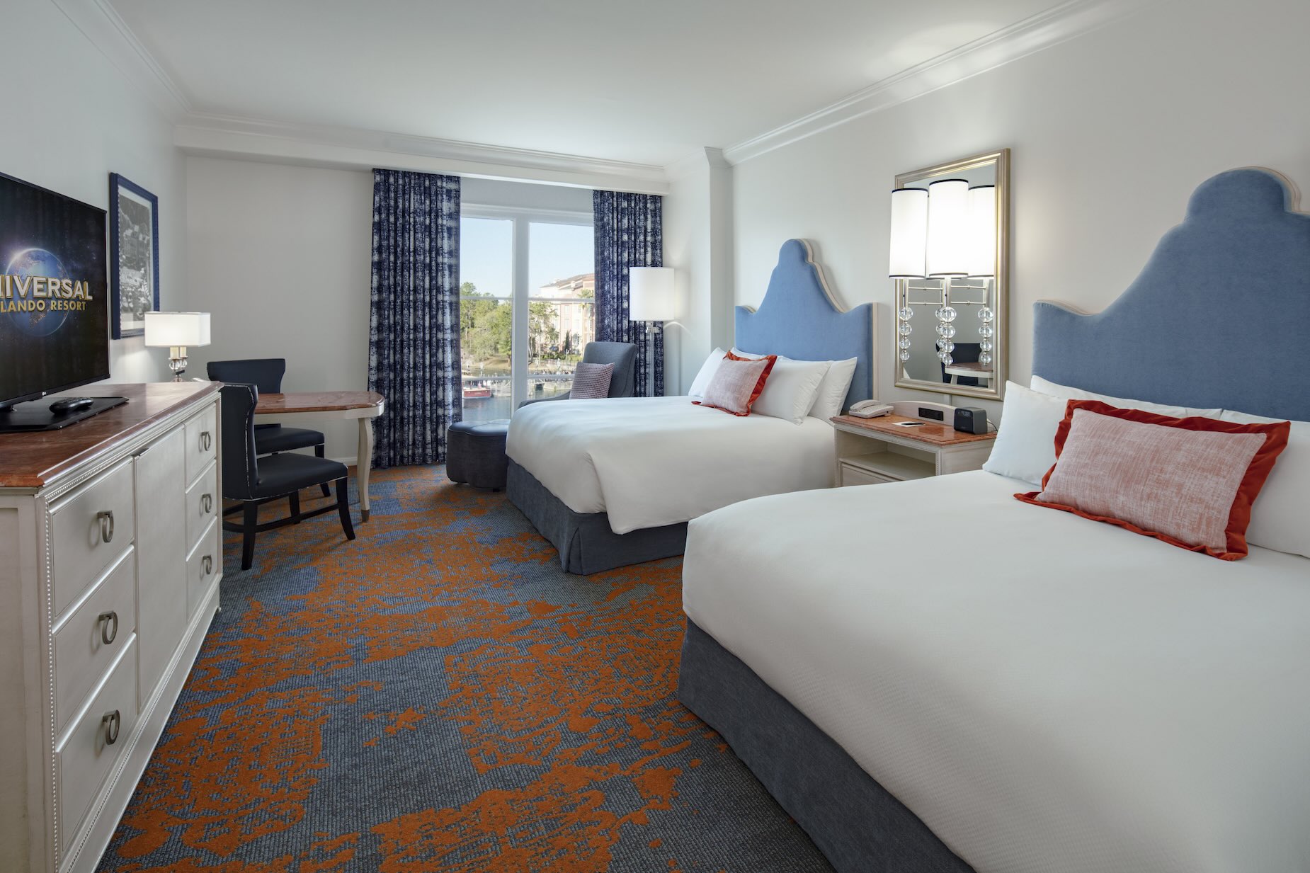 Standard room at Portofino Bay Resort during a vacation to Orlando
