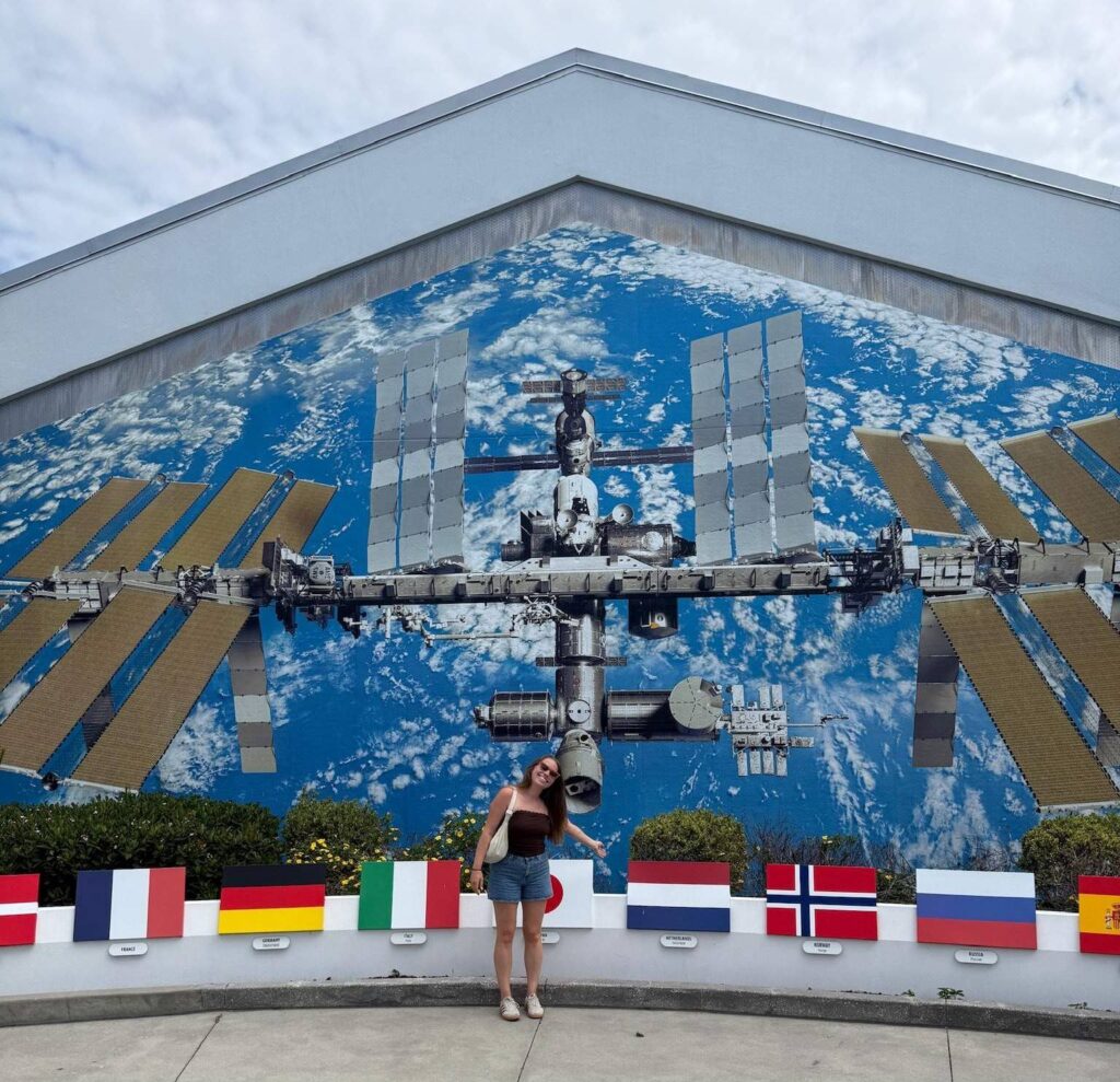 Iris during her visit to the Kennedy Space Center in Florida